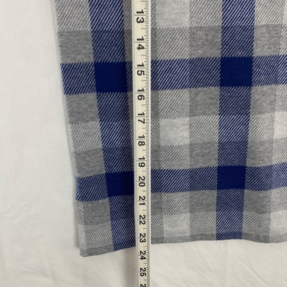 Northern Reflections Blue and Gray Block Top Three Quarter Sleeves - Picture 6 of 8